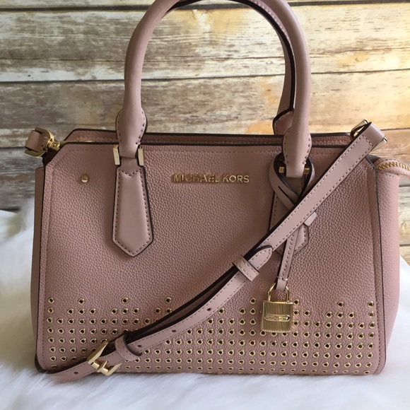 Michael Kors Hayes Medium messenger pink satchel - Picture 2 of 8